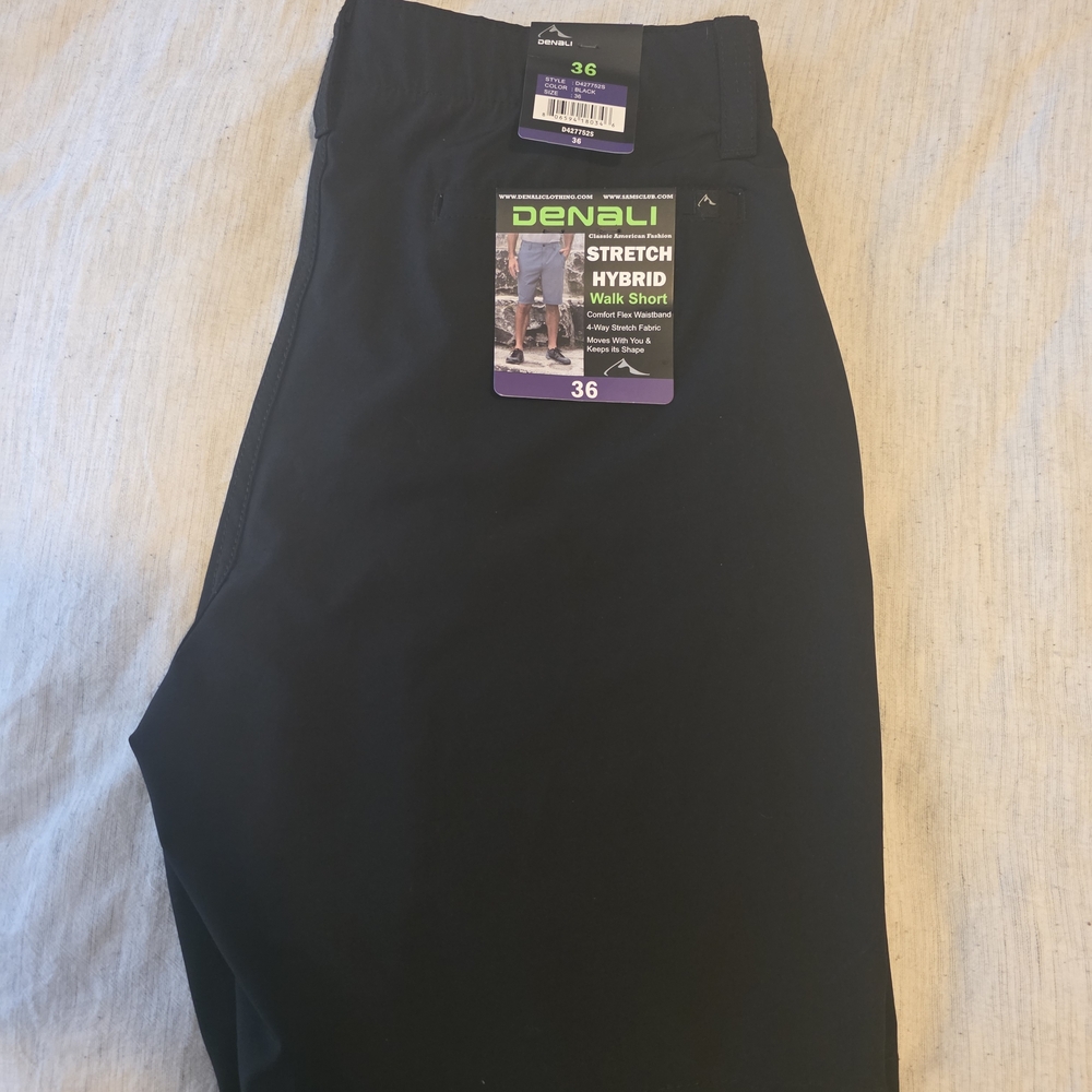 Men's Black Stretch Hybrid Shorts